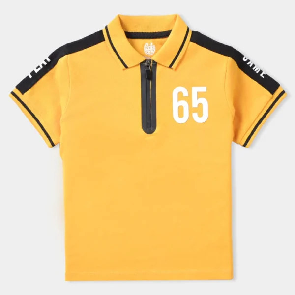 Boys Cotton PK Polo Gamer Citrus