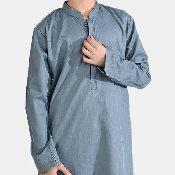 Boys Poly Viscose Shalwar Suit Grey