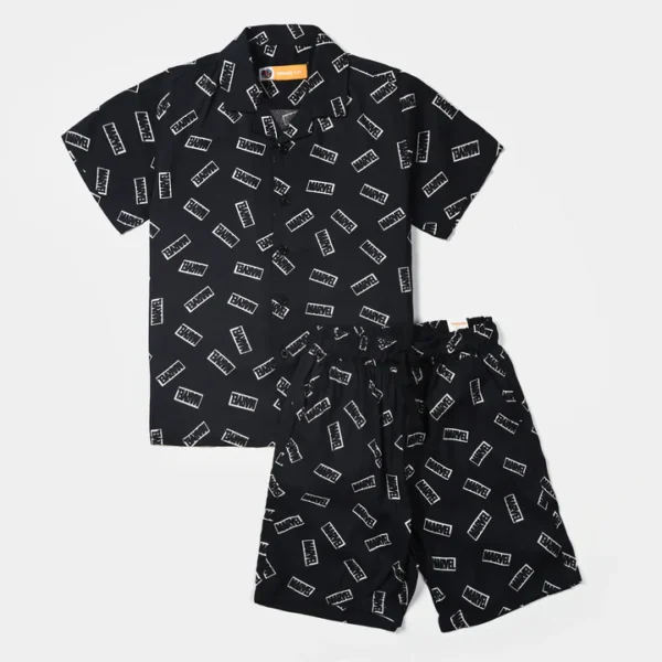 Boys Viscose Suit Black