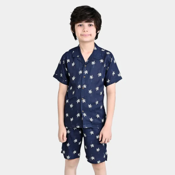 Boys Viscose woven Suit Palm Trees