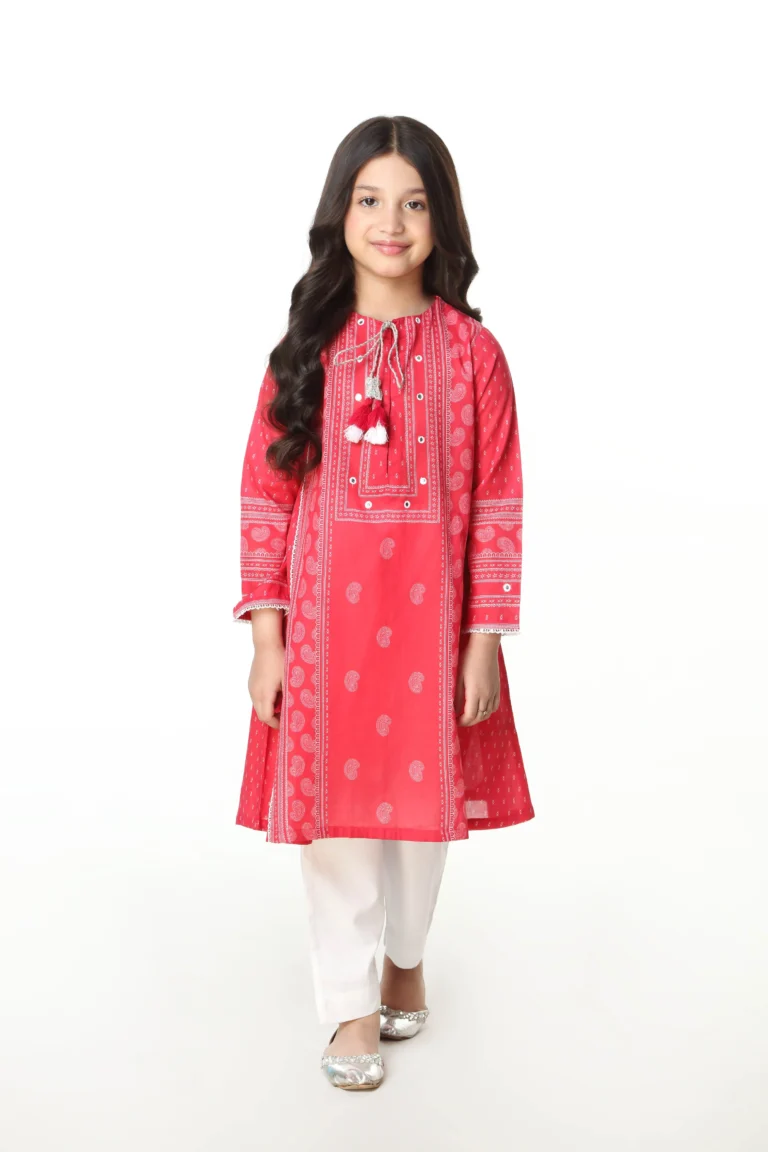 Digital Printed Embellished A Line Kurti