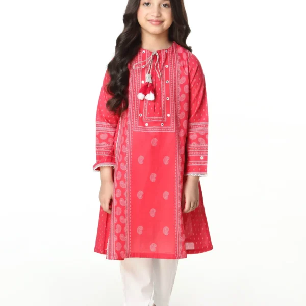 Digital Printed Embellished A Line Kurti